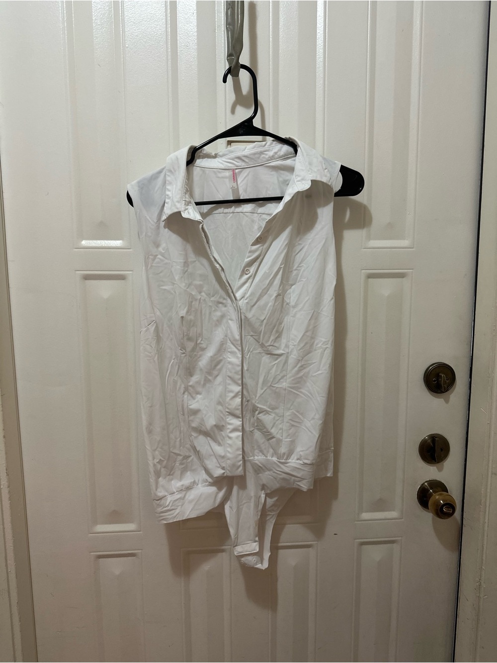Commando White Sleeveless Button-Front Bodysuit
